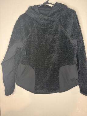 Nike Women's Therma Fleece Pullover Sherpa Hoodie Black M